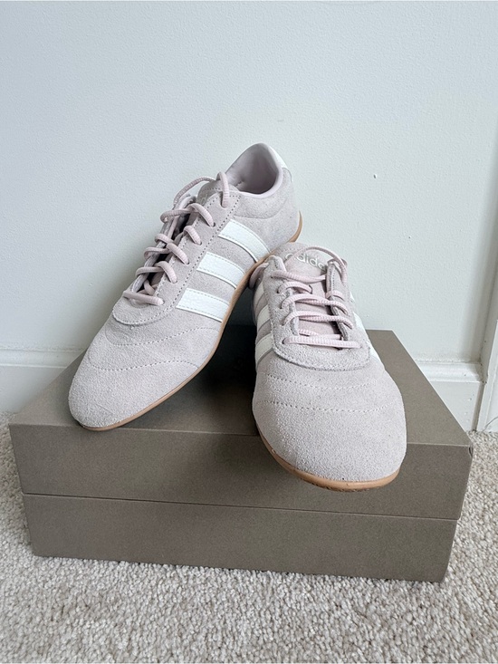 adidas Shoes - adidas Women's Grand Court Lo Suede Sneakers in Wonder Quartz EUC